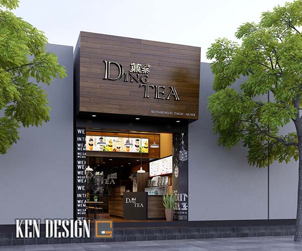 Thiết Kế Quan Tra Sữa Ding Tea đong Anh