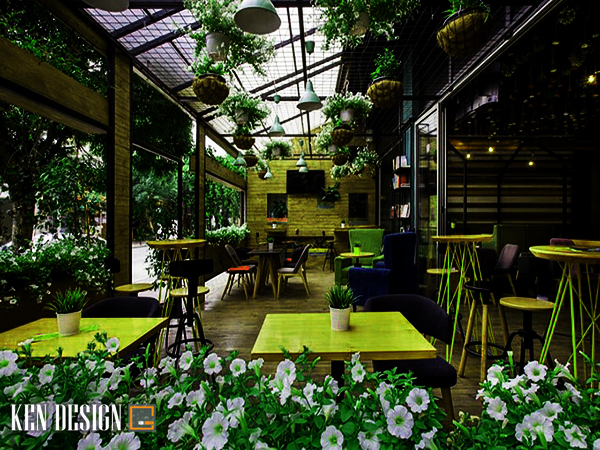 Trang trí quán cafe sân vườn – Có gì ngoài cây xanh ?