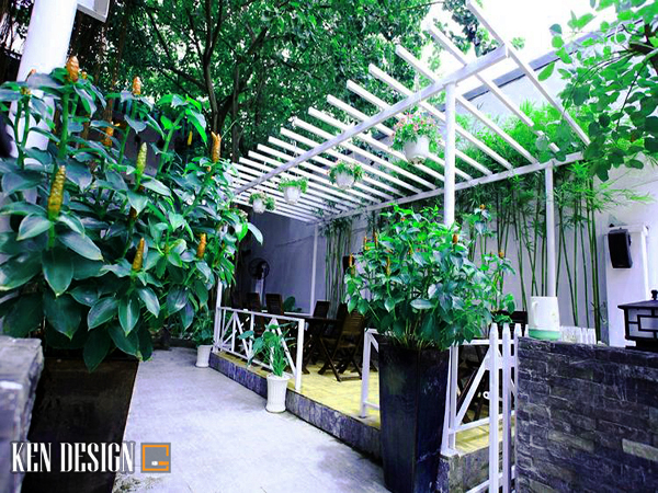 Thiết kế cafe sân vườn nhà gỗ mái ngói Như Ýs Cafe tại T Bình Phước