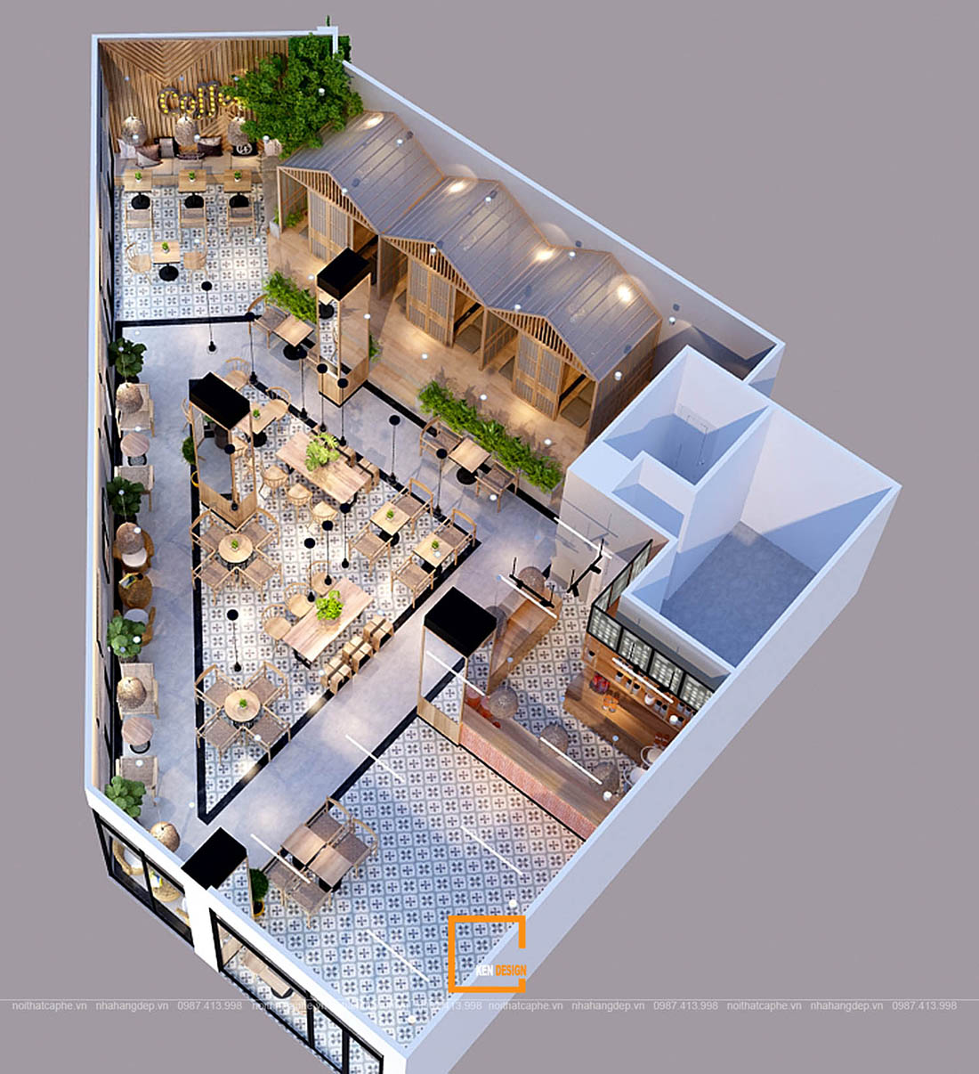 MẶT BẰNG QUÁN CAFE 100M2 PHÙ HỢP KINH DOANH SÂN VƯỜN