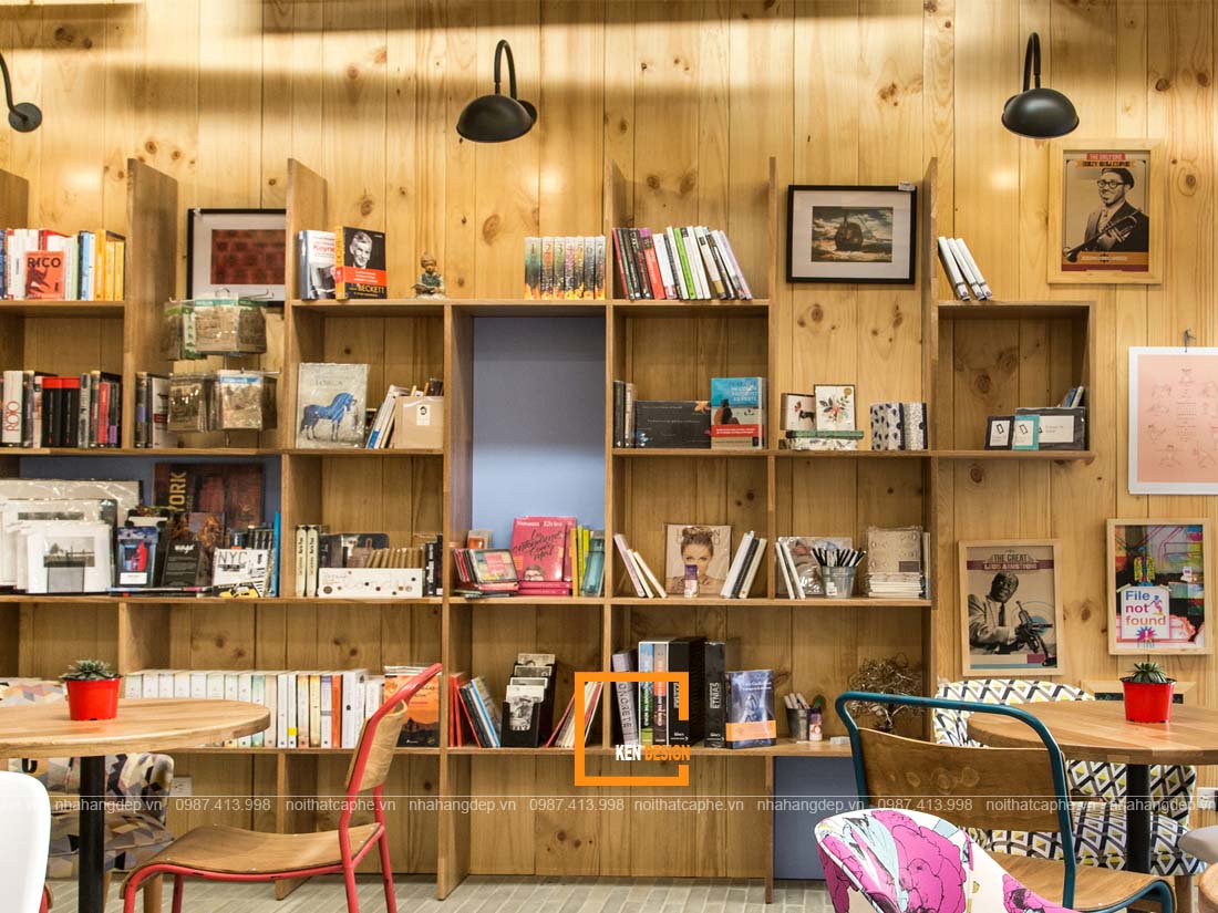 Ý tưởng thiết kế quán cafe sách phong cách Vintage độc đáo