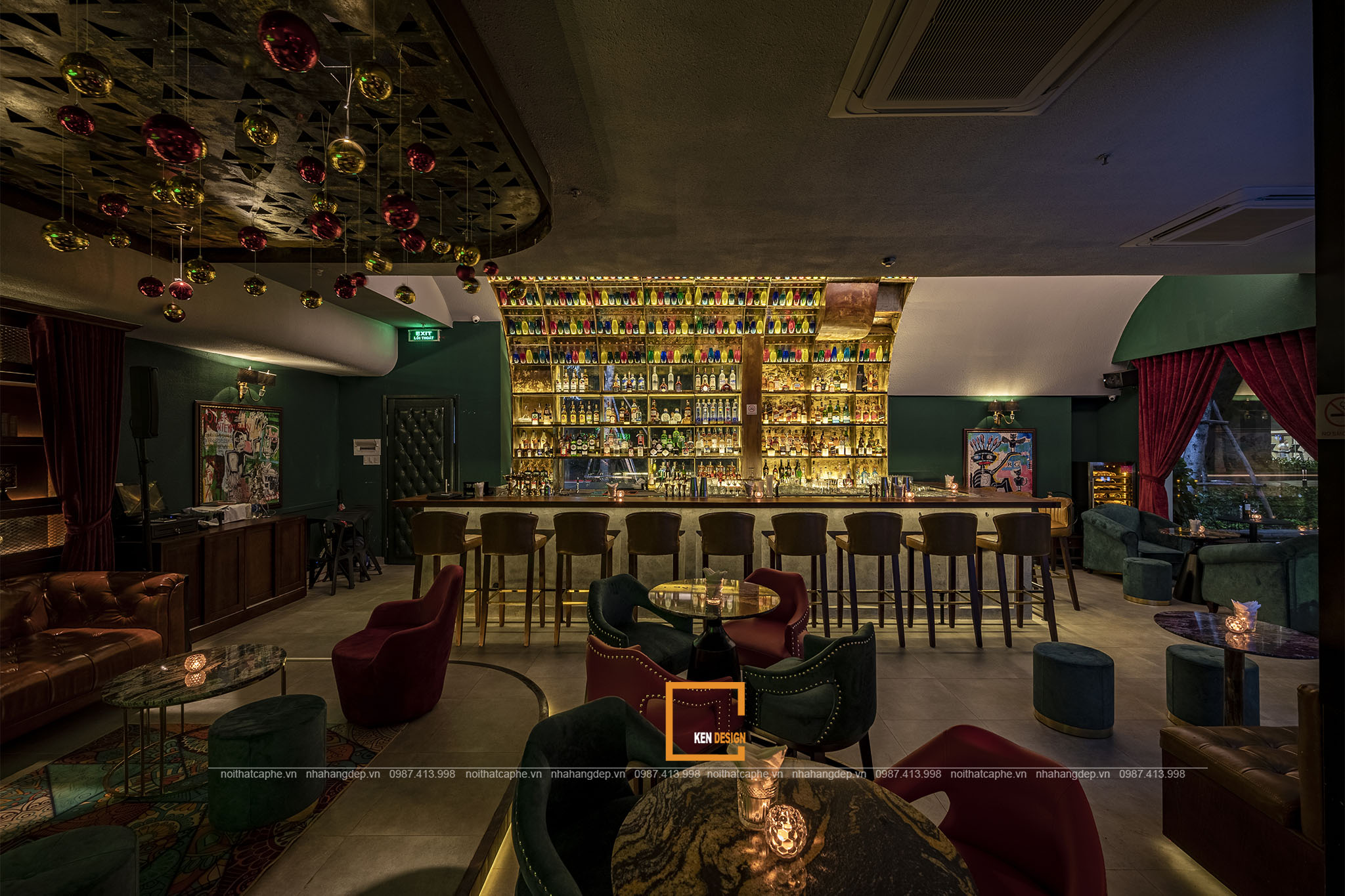 nội thất bar lounge nevermind có thiết kế hài hòa
