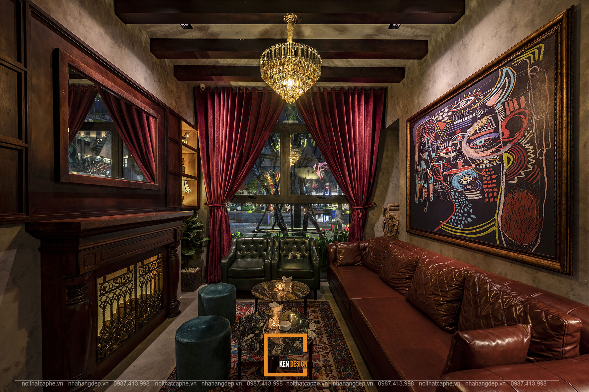 thiết kế nội thất phòng VIP bar lounge