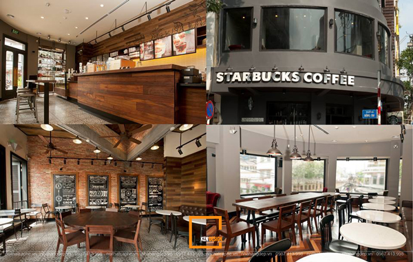 nội thất quán cafe Starbucks