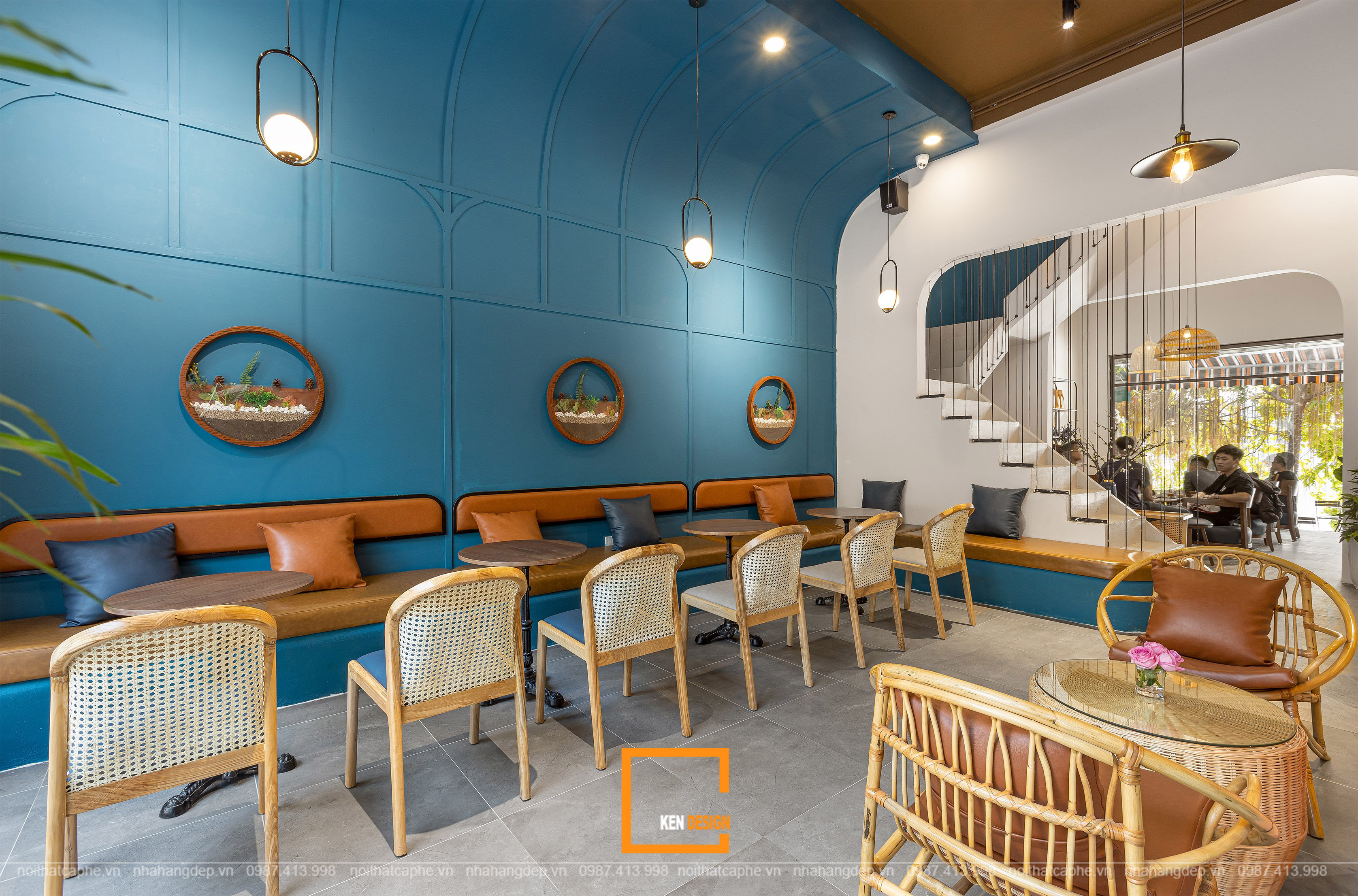 5 mẫu quán cafe nhà ống của KenDesign