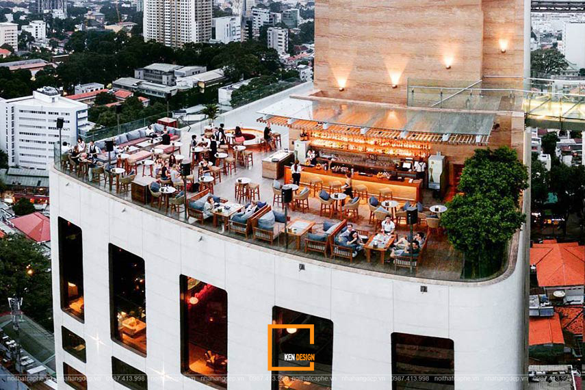 thiết kế quán bar rooftop
