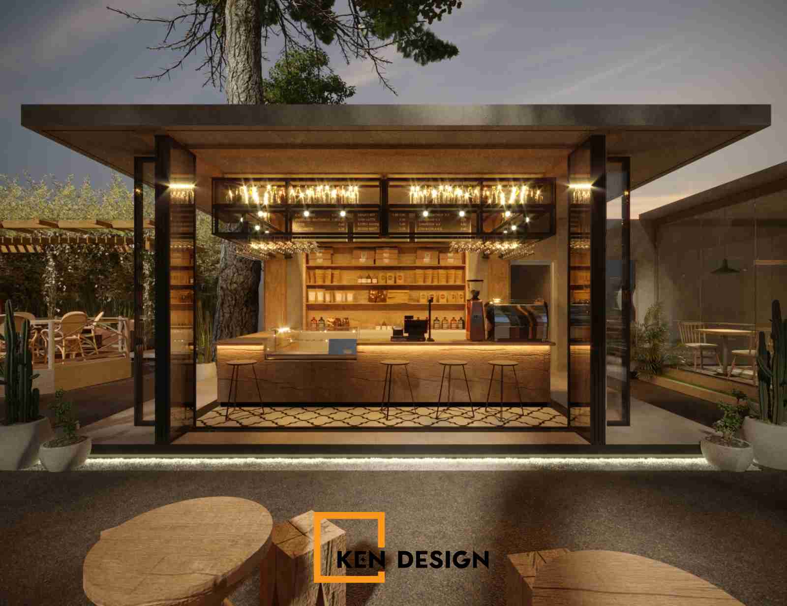 Thiết kế Cafe Vườn Xưa: Phong cách sân vườn mộc mạc