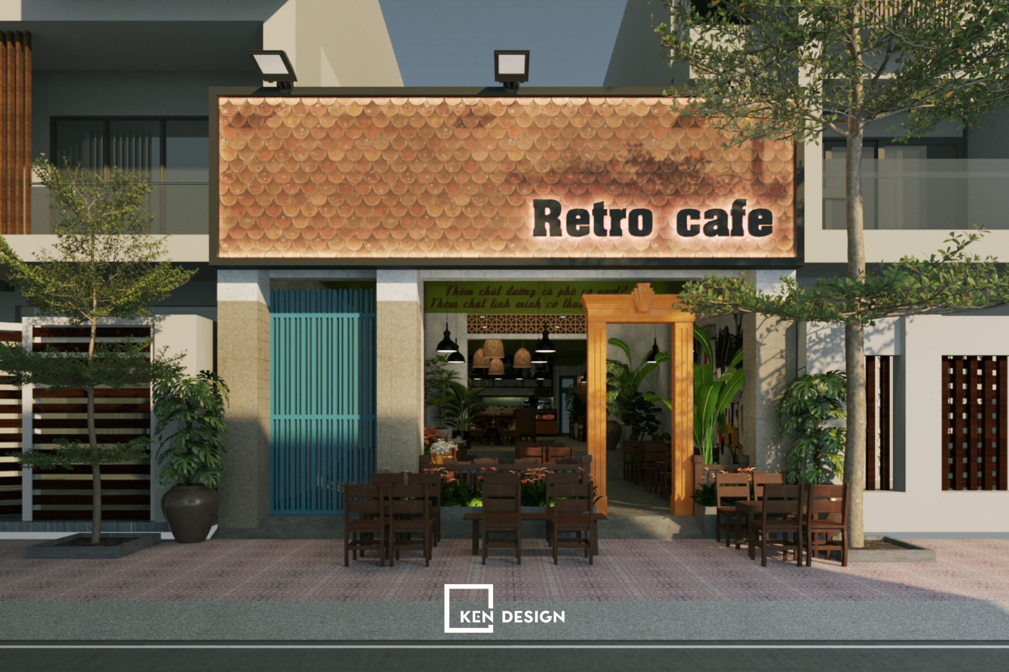 Thiết kế quán cafe retro