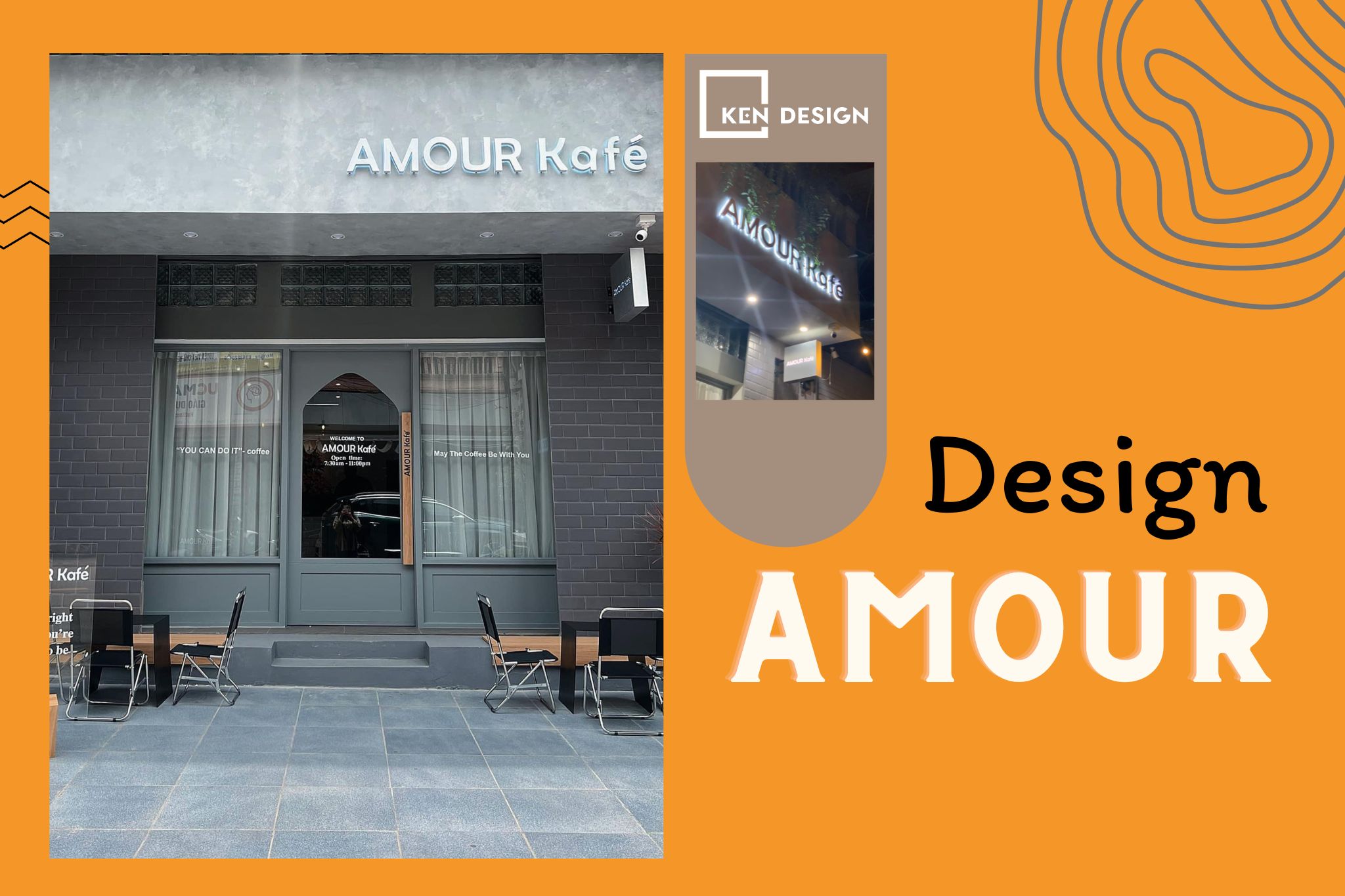 Thiết kế Amour Kafe - đơn giản, bắt trọn toàn bộ tiêu chuẩn thời thượng