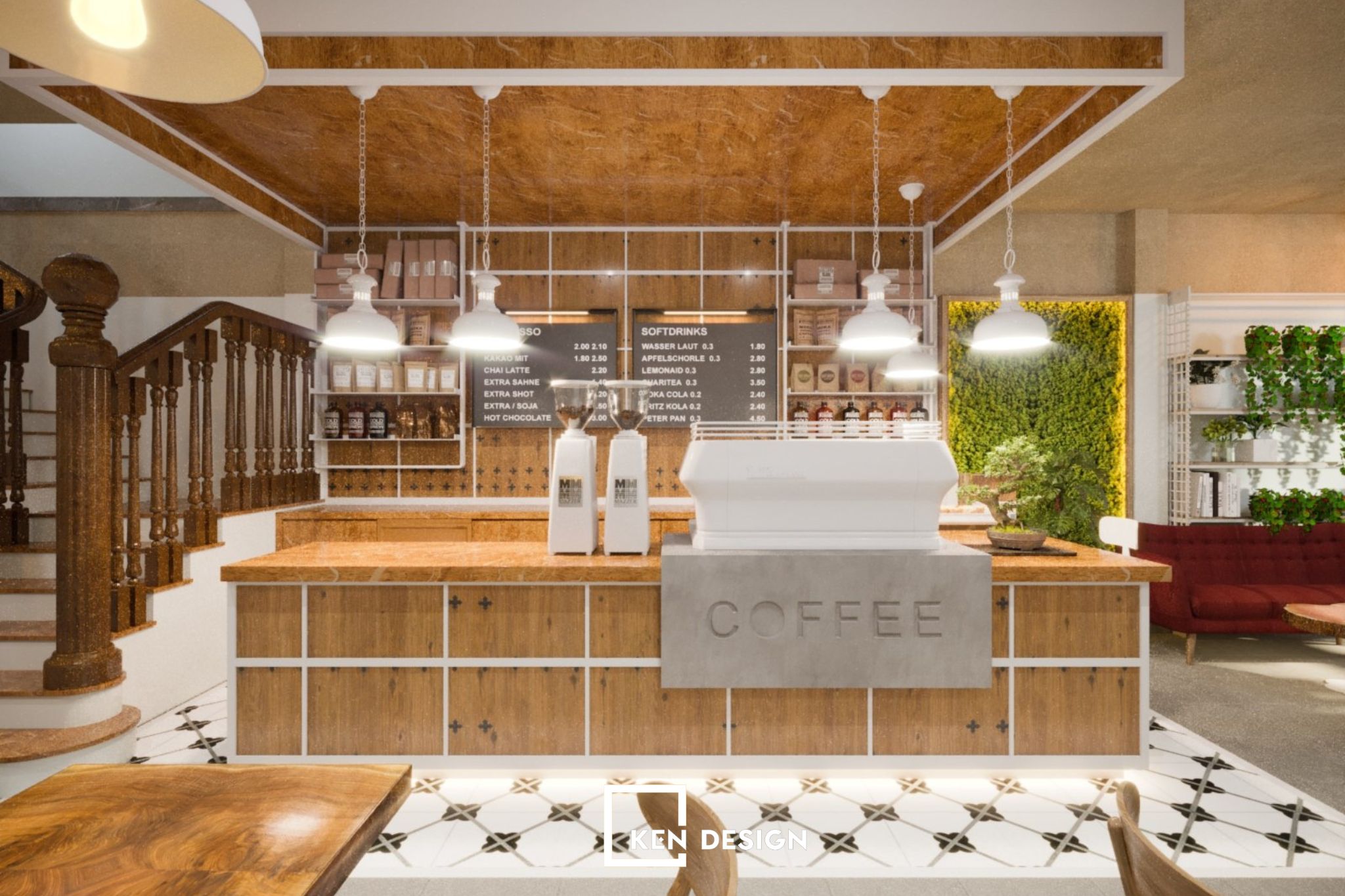 Thiết kế Ban Mai Cafe: ứng dụng kiến trúc xanh trong phong cách hiện đại