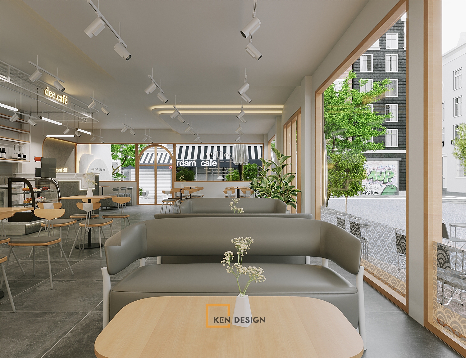 Thiết kế quán cafe Dee.Cafe Bắc Giang - Cảm hứng từ phong cách hiện đại và tối giản