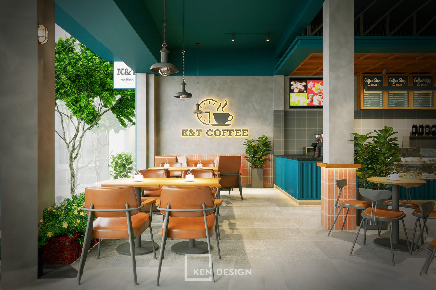 Thiết kế quán cafe K&T Quy Nhơn - Bình Định