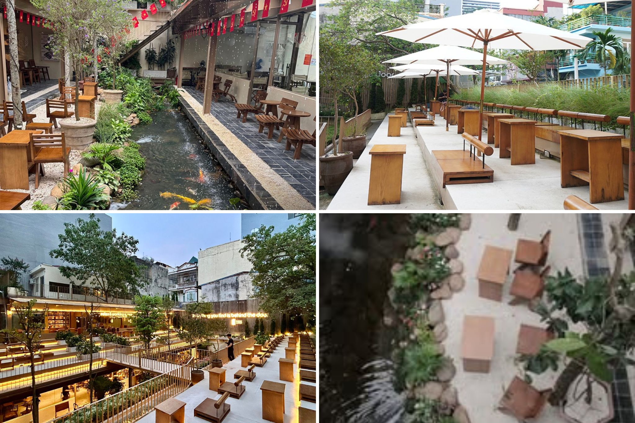 mẫu thiết kế quán cafe sân vườn