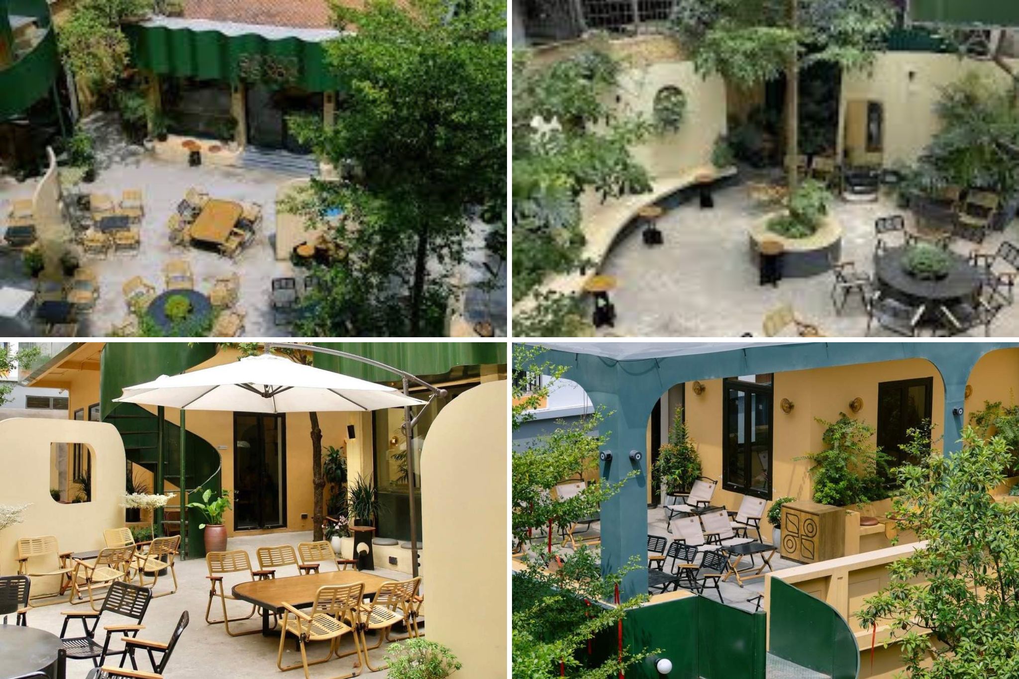 mẫu thiết kế quán cafe sân vườn