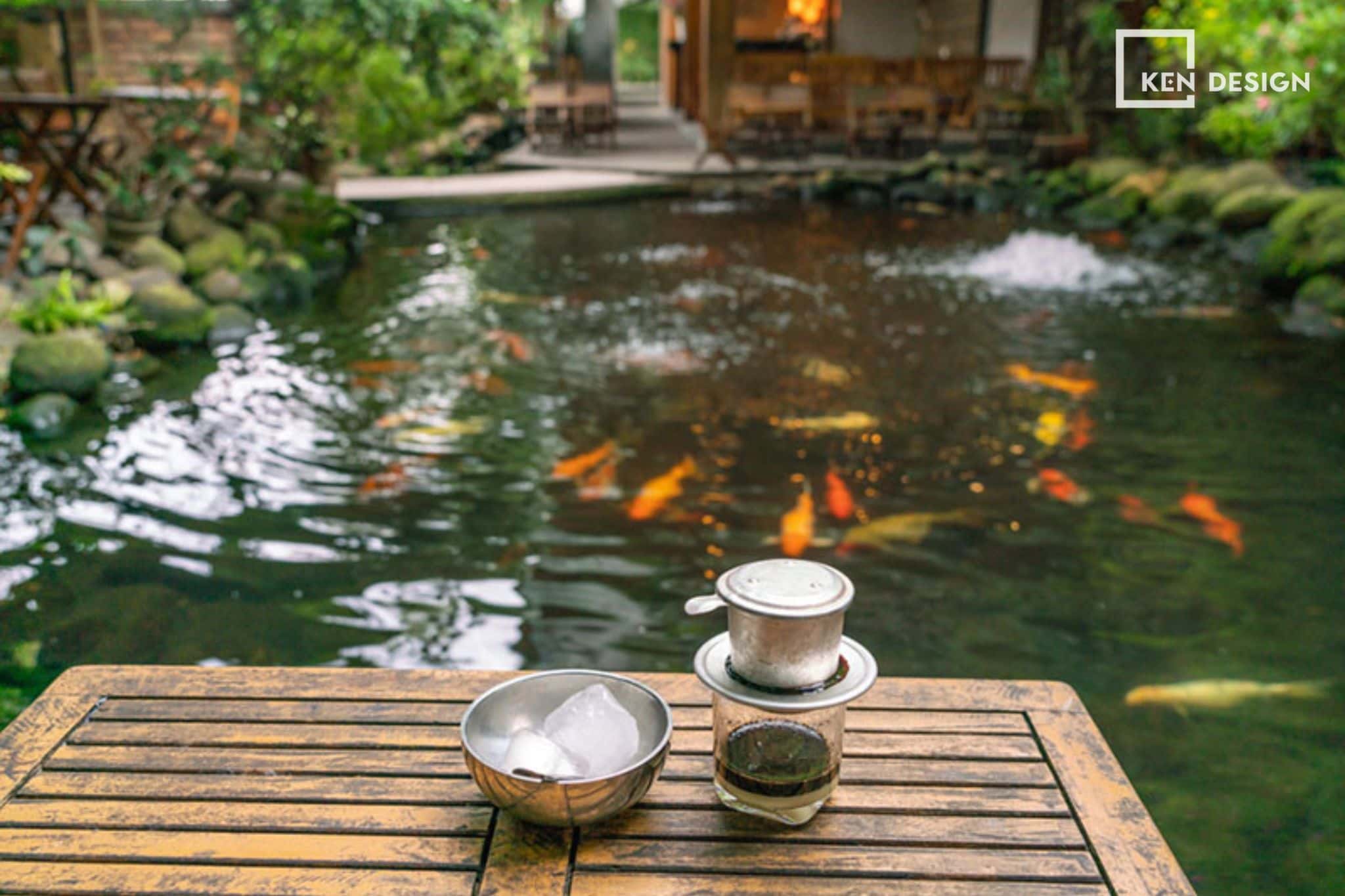 mô hình quán cafe sân vườn