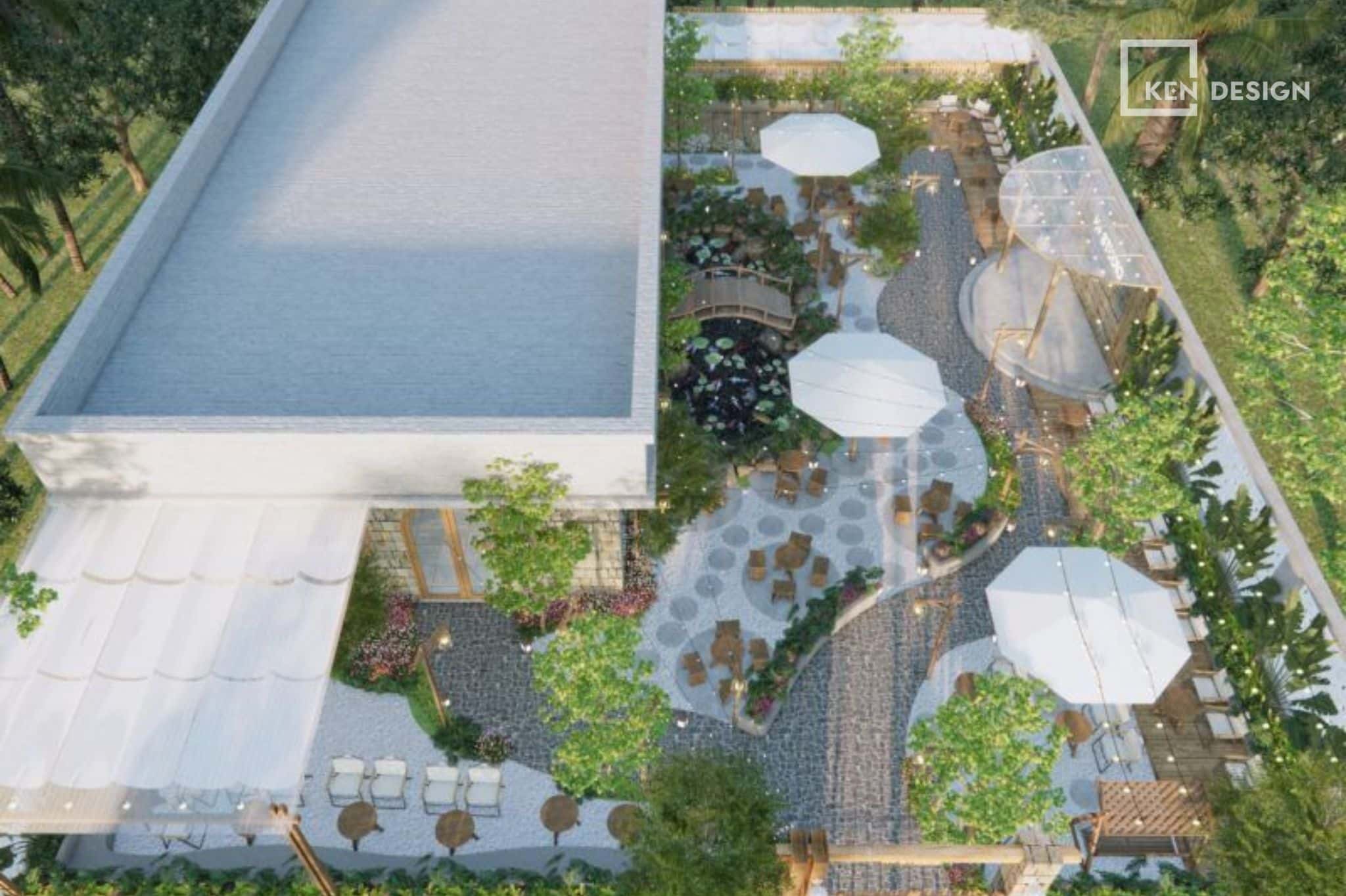  phân khu trong quán cafe sân vườn 