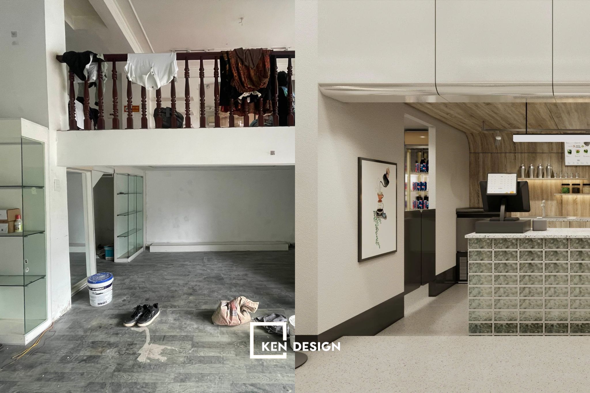 So sánh trước sau quán cafe Phiêu Thái Thịnh