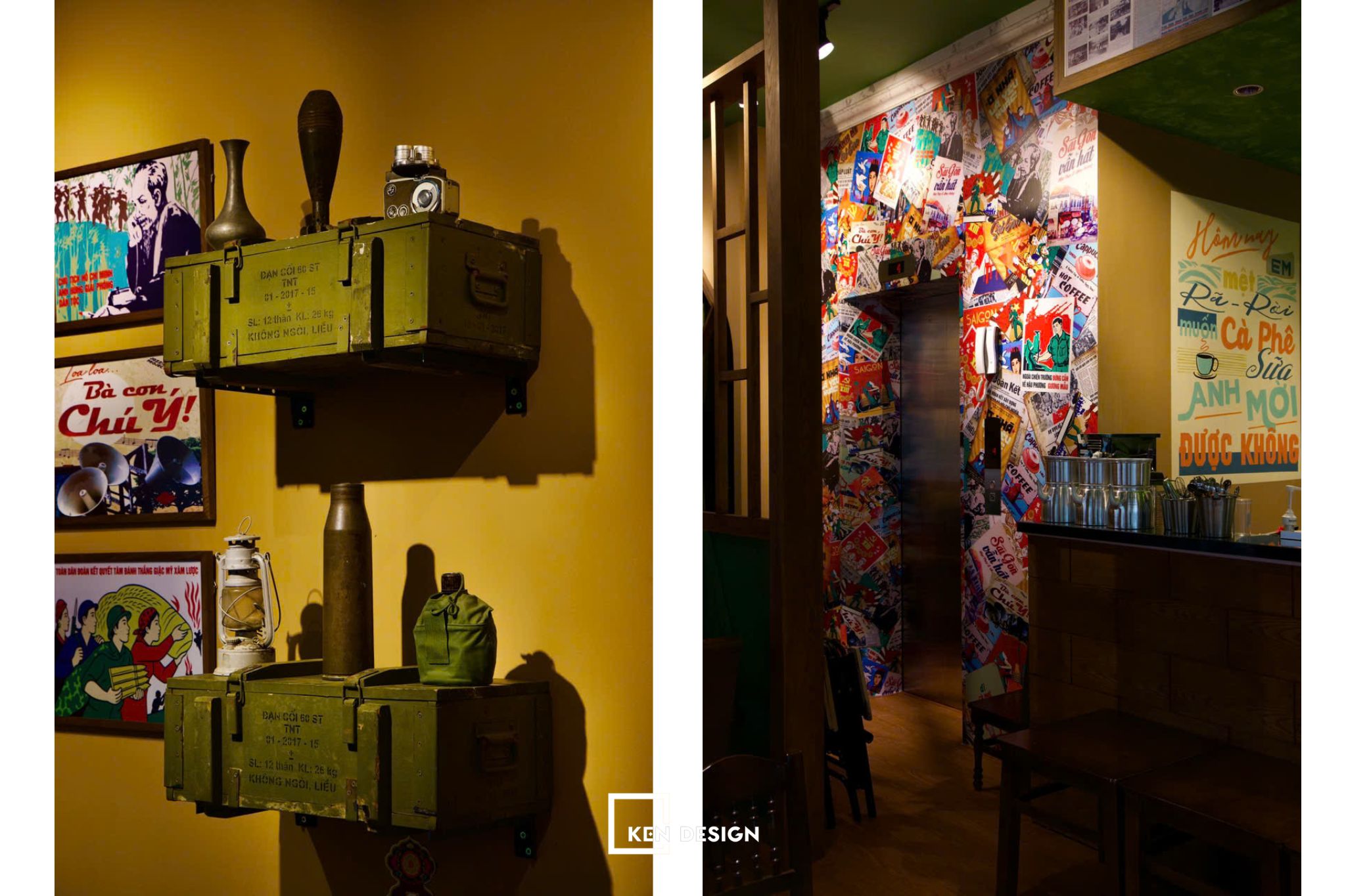 Cải tạo quán cafe khung sắt và bê tông nhẹ